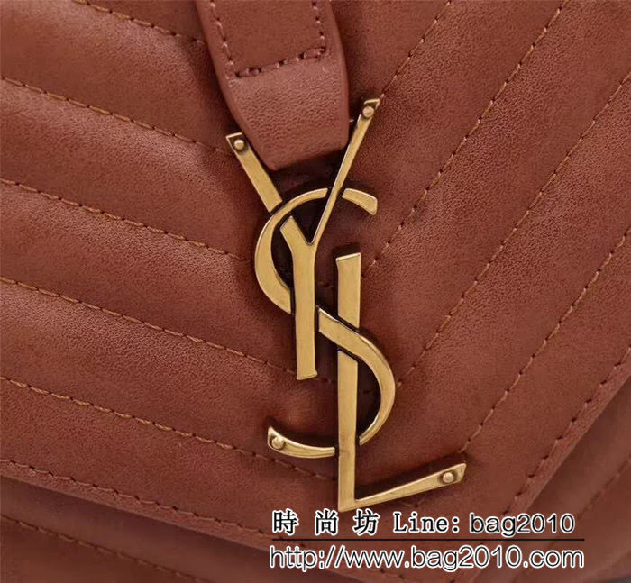 YSL聖羅蘭 專櫃最新同步款 雙色烤焦油皮郵差包 59902 YAS1045